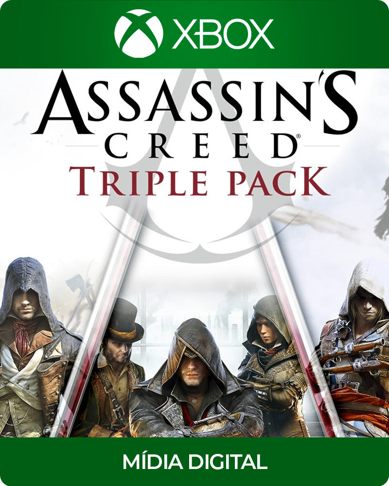 Assassins Creed: Triple Pack: Black Flag, Unity, Syndicate - Xbox One e Series